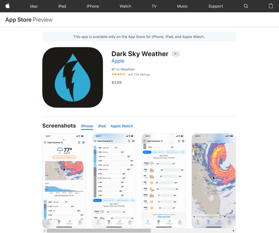 dark sky app for mac